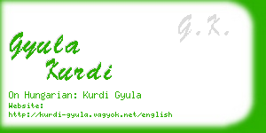 gyula kurdi business card